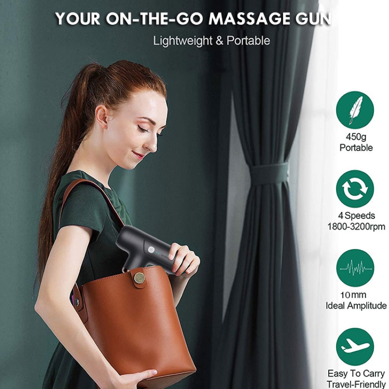 masazna pistol mini čierna